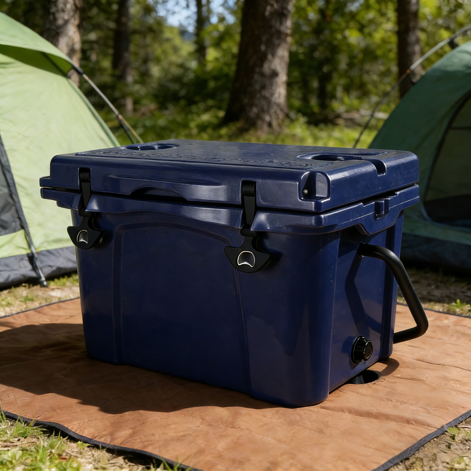 Enfriador Portátil de 25QT, Hielera Rígida Aislada con Abrebotellas, Portavasos y Regla, Ideal para Viajes, Playa, Camping y Pesca — imagen 3