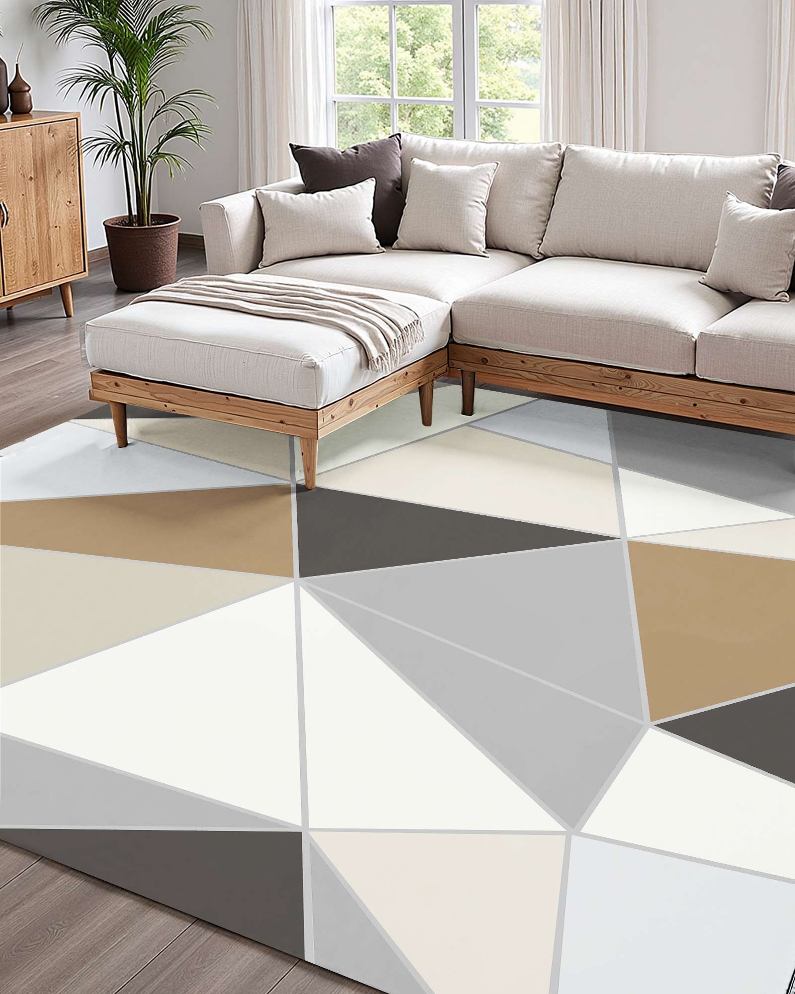 Area Rug, 5 X 7 Ft Large Washable Rug, Non-Slip And Tear-Resistant Soft Carpet, Pet & Child Friendly Modern Area Rugs, Indoor Mat For Bedroom, Living Room, Kids Room, Entryway, Charcoal Gray — imagen 4