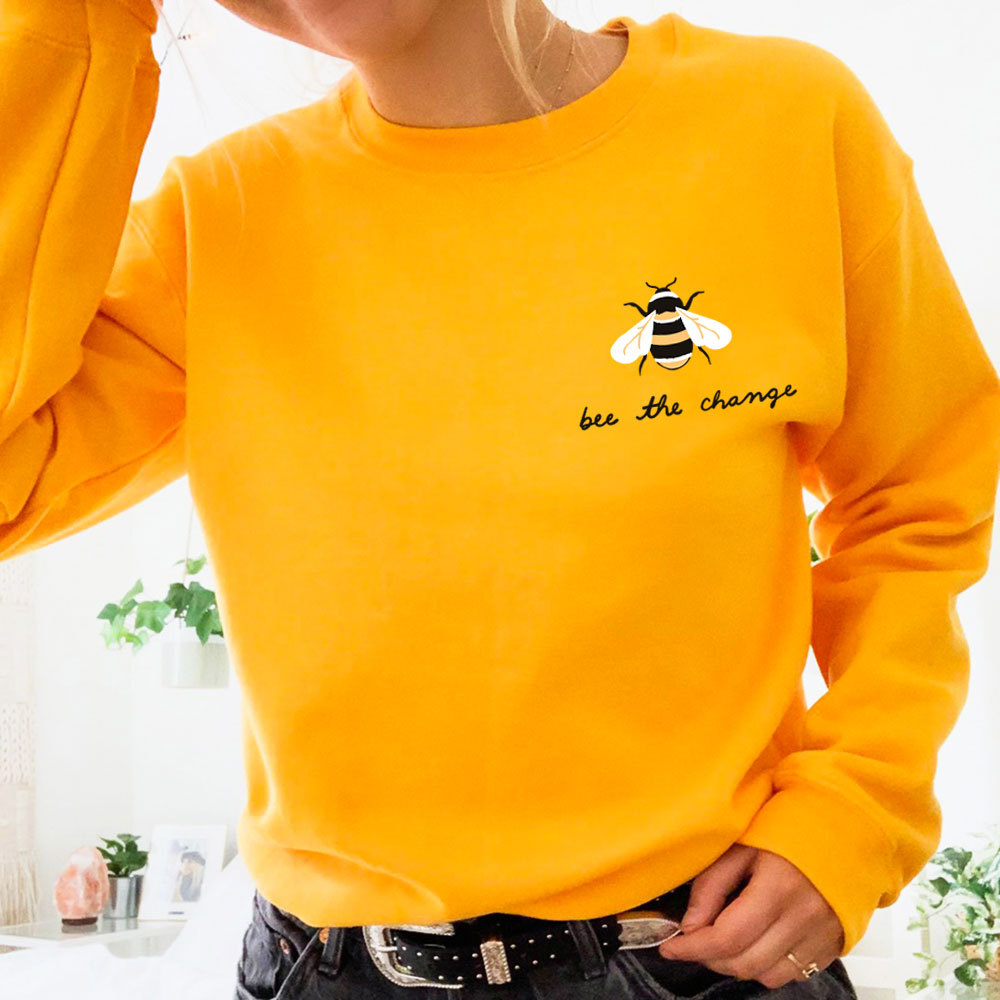 Bee The Change Bee Printed Hoodie — image 1