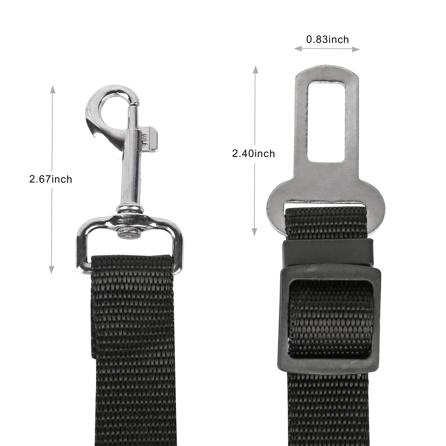 2 cinturones de seguridad para perro, correas ajustables de seguridad tipo arnés para perro y gato, correa de cinturón de seguridad de tela de nylon para vehículo — imagen 9