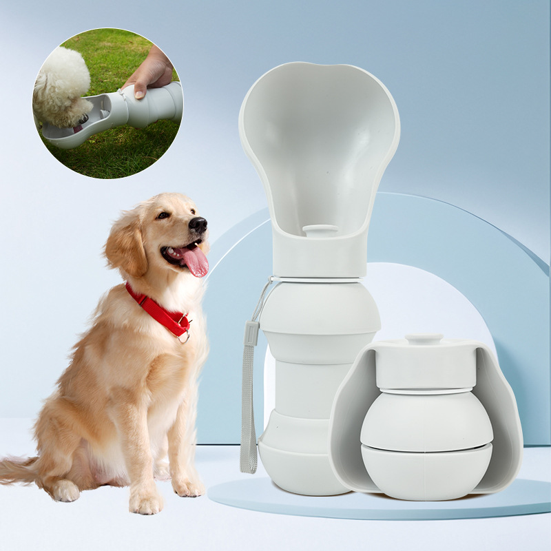Silicone 550ml Pet Accessories Dog Mugs Products Foldable Dog Travel Water Dispenser Dog Water Bottle — image 8