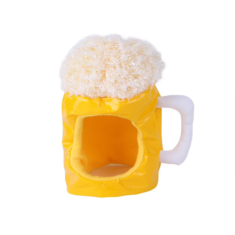 Funny Beer Mug Shaped Pet Hat, Quirky Headgear for Cats and Small Dogs — image 2