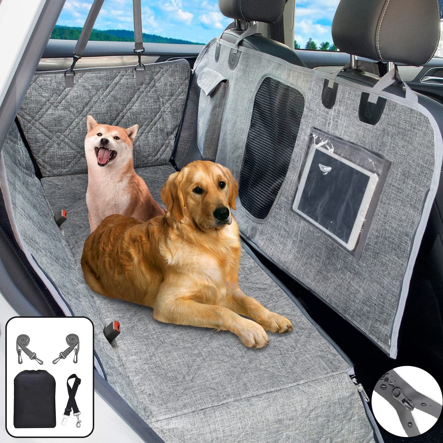 Almohadilla de Coche para Perros con Cierre Automático - Almohadilla de Asiento de Coche Impermeable Antideslizante — imagen 3