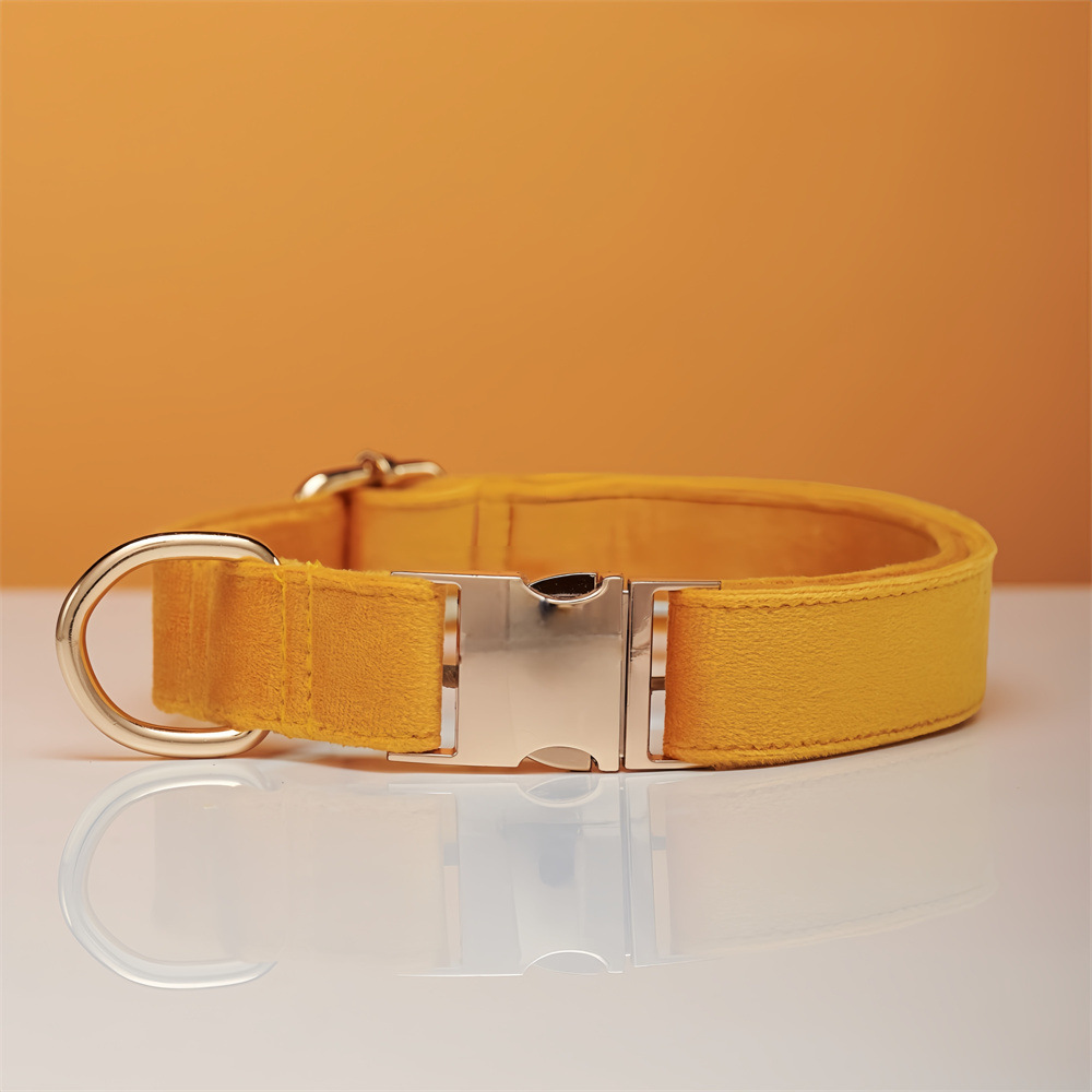Conjunto de Cuerda y Collar de Tela de Algodón con Broche Metálico y Lazo Personalizable para Perros en Varios Colores — imagen 22