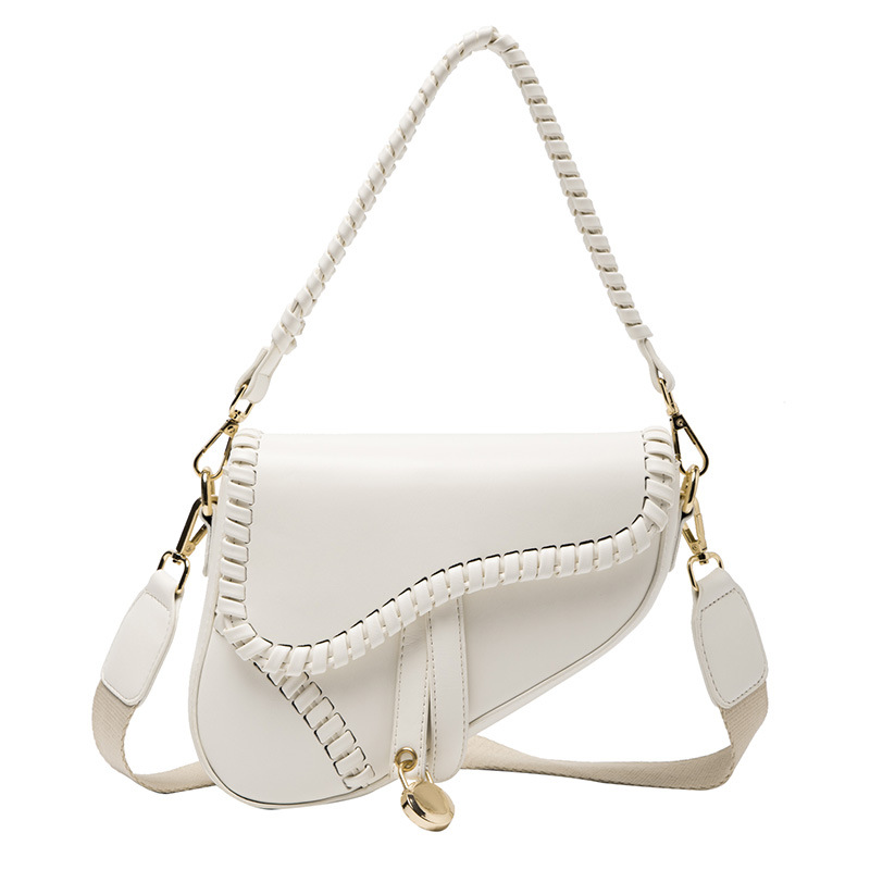 Women's Bag Autumn New Fashion One-Shoulder Messenger Personality Saddle Bag Korean Version Of The Solid Color Literary Trendy Bag — imagen 2