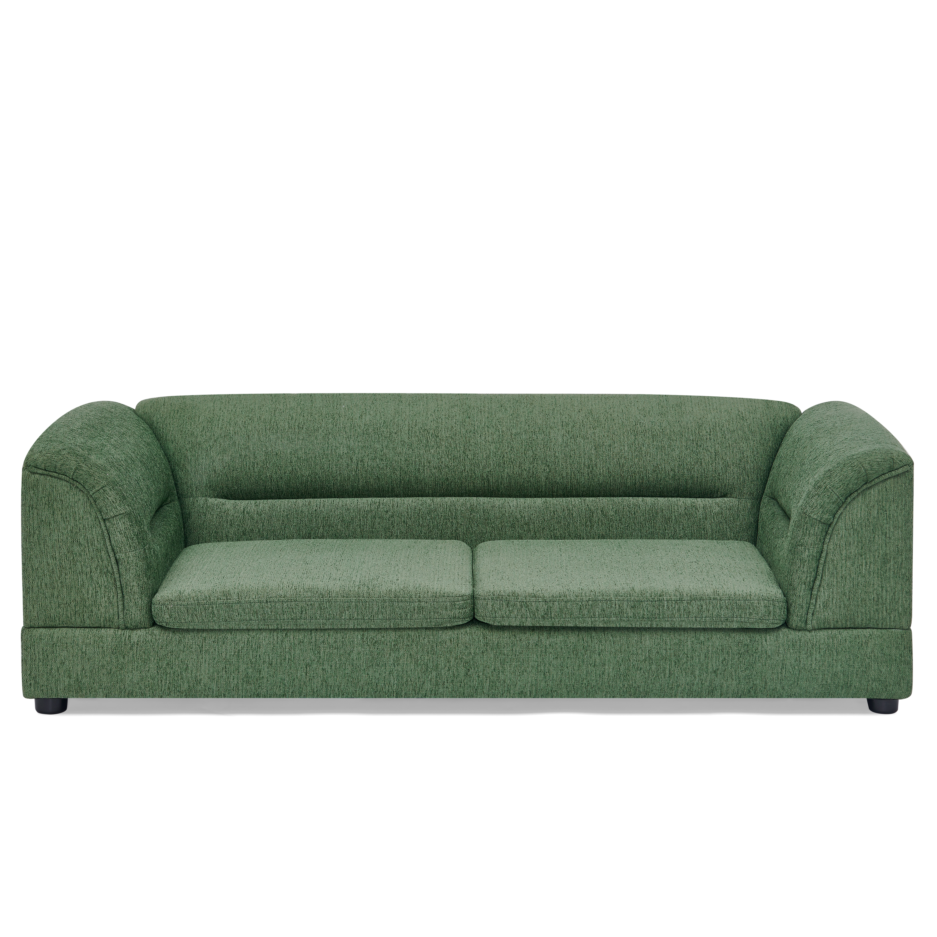 Oversized Pet Sofa, Curved Armrest Rectangular Dog Sofa, Linen Fabric Comfort Pet Couch for Large & Oversized Dogs-Olive Green — image 13