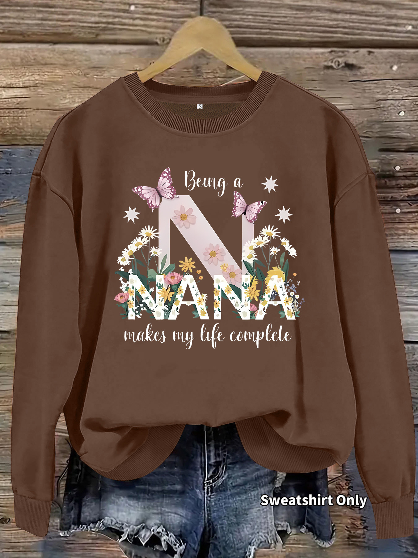 Butterfly printed long sleeved fleece sweatshirt — image 13