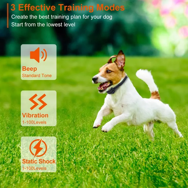 Collar de Adiestramiento para Perros IP67 Resistente al Agua Electrostático con Silbido y Vibración — imagen 2