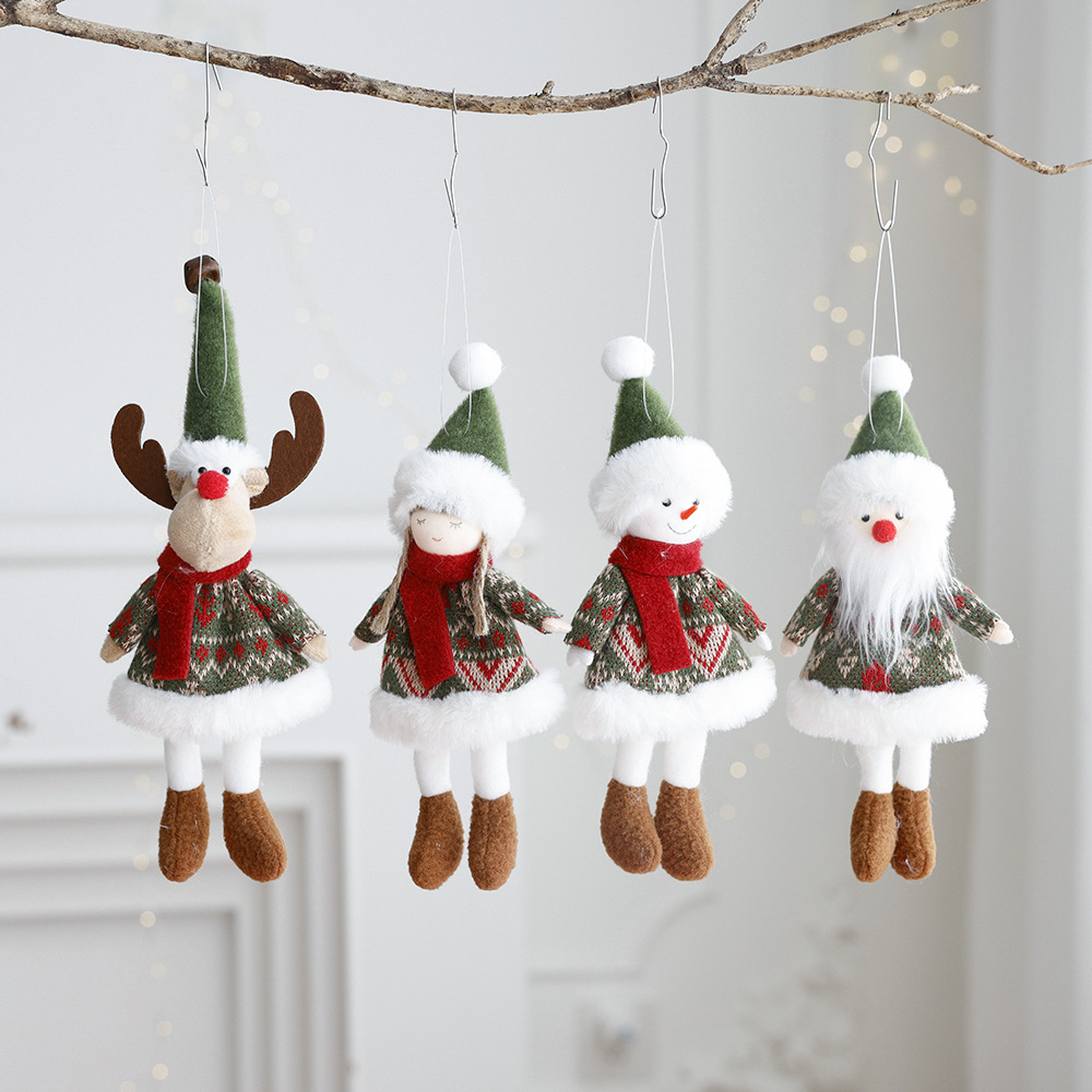 Christmas Decoration Fabric Doll Small Doll Pendant Plush Elk Santa Claus Snowman Christmas Tree Decoration — image 9
