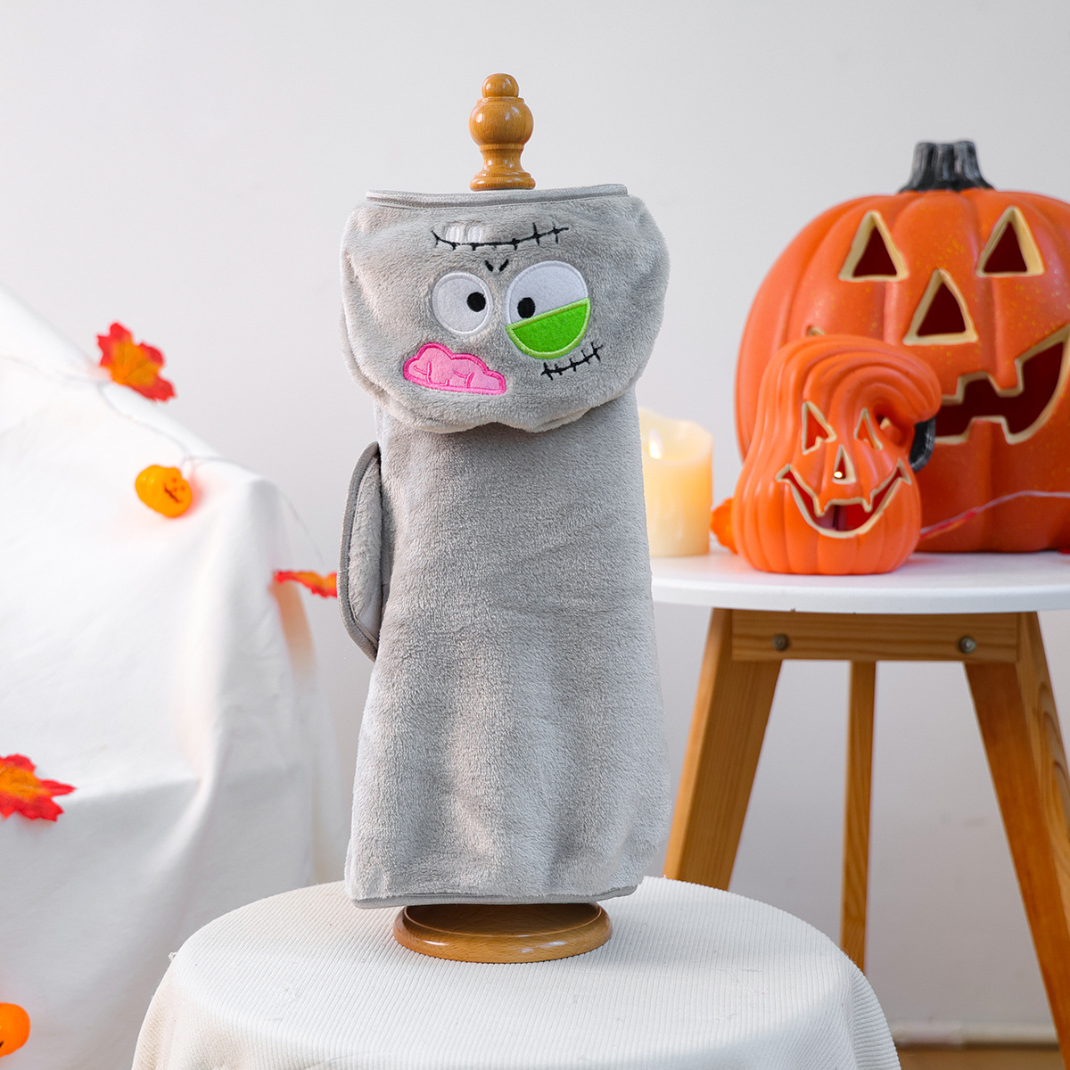 Halloween Pet Bath Towel Dog Cat Pumpkin Costume Robe Pet Supplies for Small Dogs — image 9