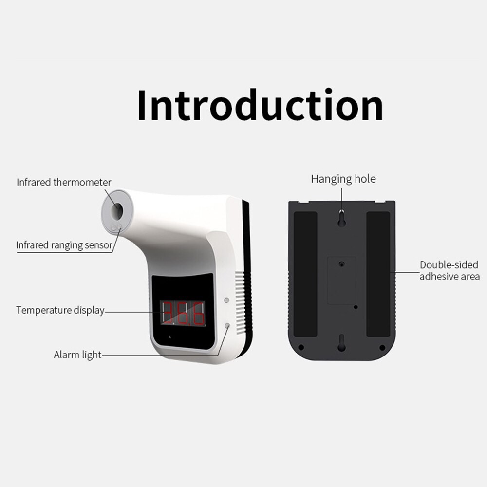 K3 Non-contact Infrared Thermometer Digital Forehead Hand Temperature Sensor Laser Gun With Fever Alarm Wall Mounted — image 4