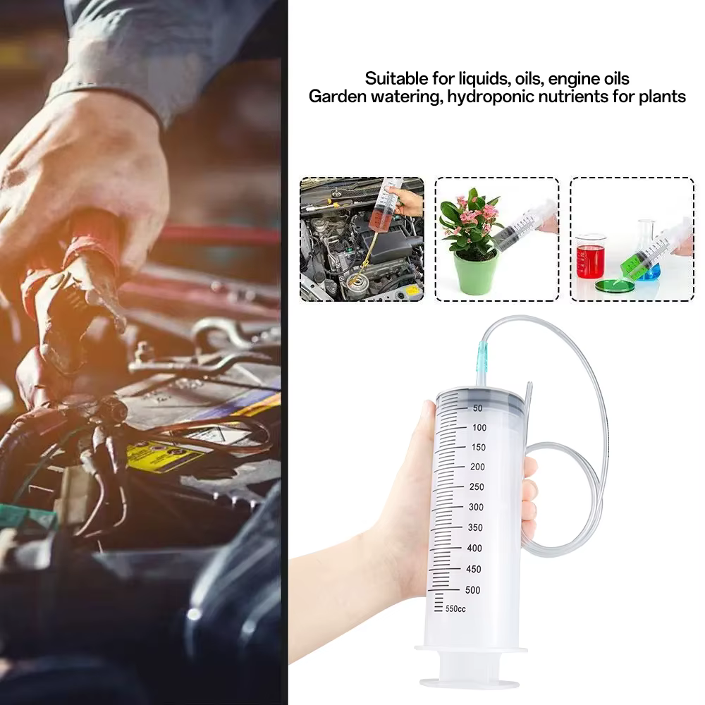 Jeringas Grandes de 550ml con Adaptador de Punta, Jeringa Plástica de Gran Capacidad para Alimentación de Mascotas, Riego de Plantas, Laboratorios Científicos y Líquidos — imagen 5