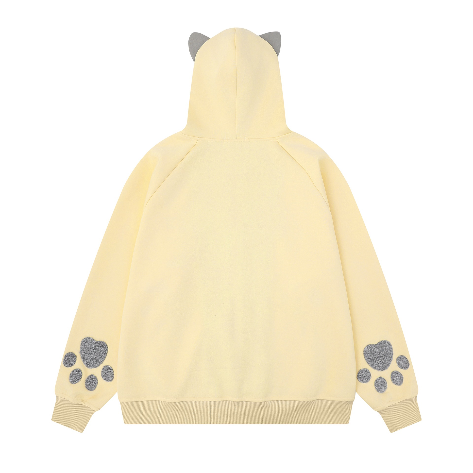 Color blocked cat face pocket hoodie — image 3