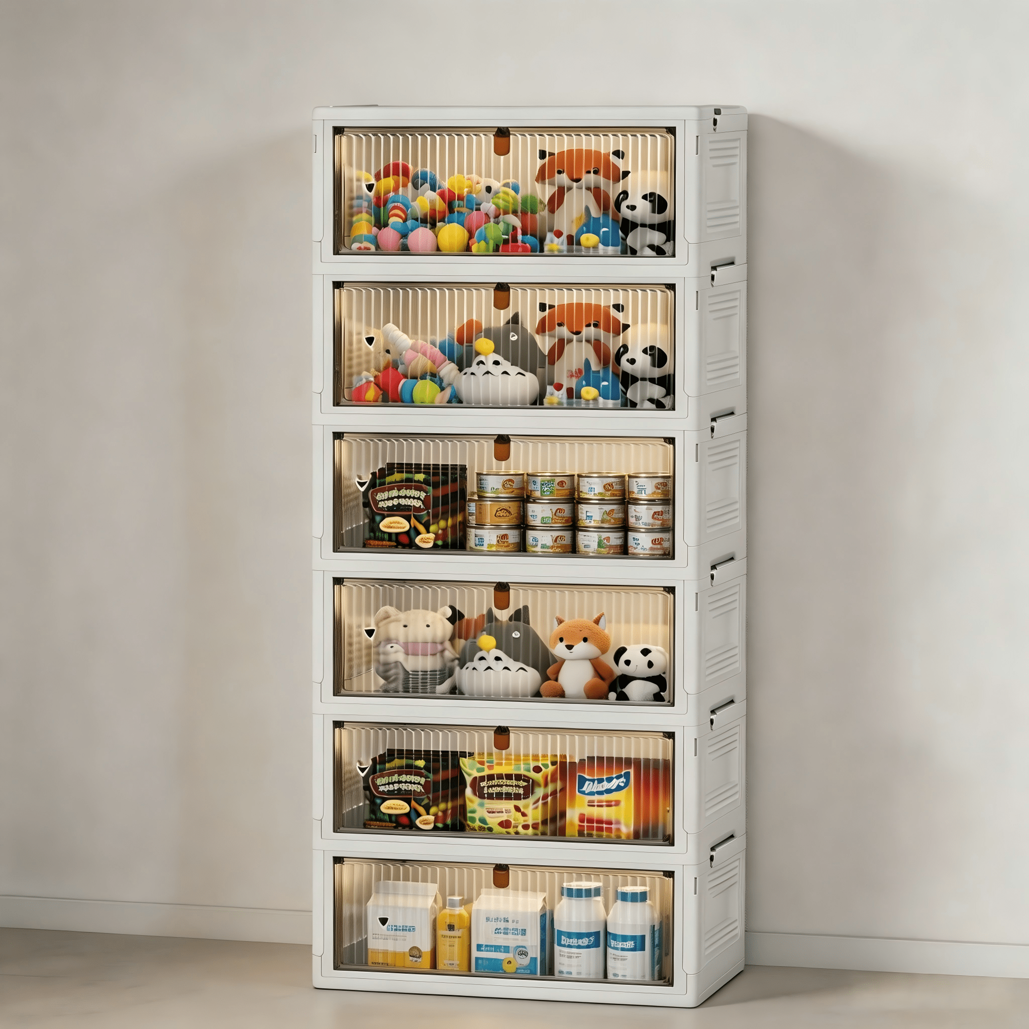 Almacenamiento Portátil y Plegable para Suministros de Mascotas con Ruedas, Puerta Magnética y Organizador Colapsable para Juguetes, Alimentos, Herramientas de Aseo y Más — imagen 6
