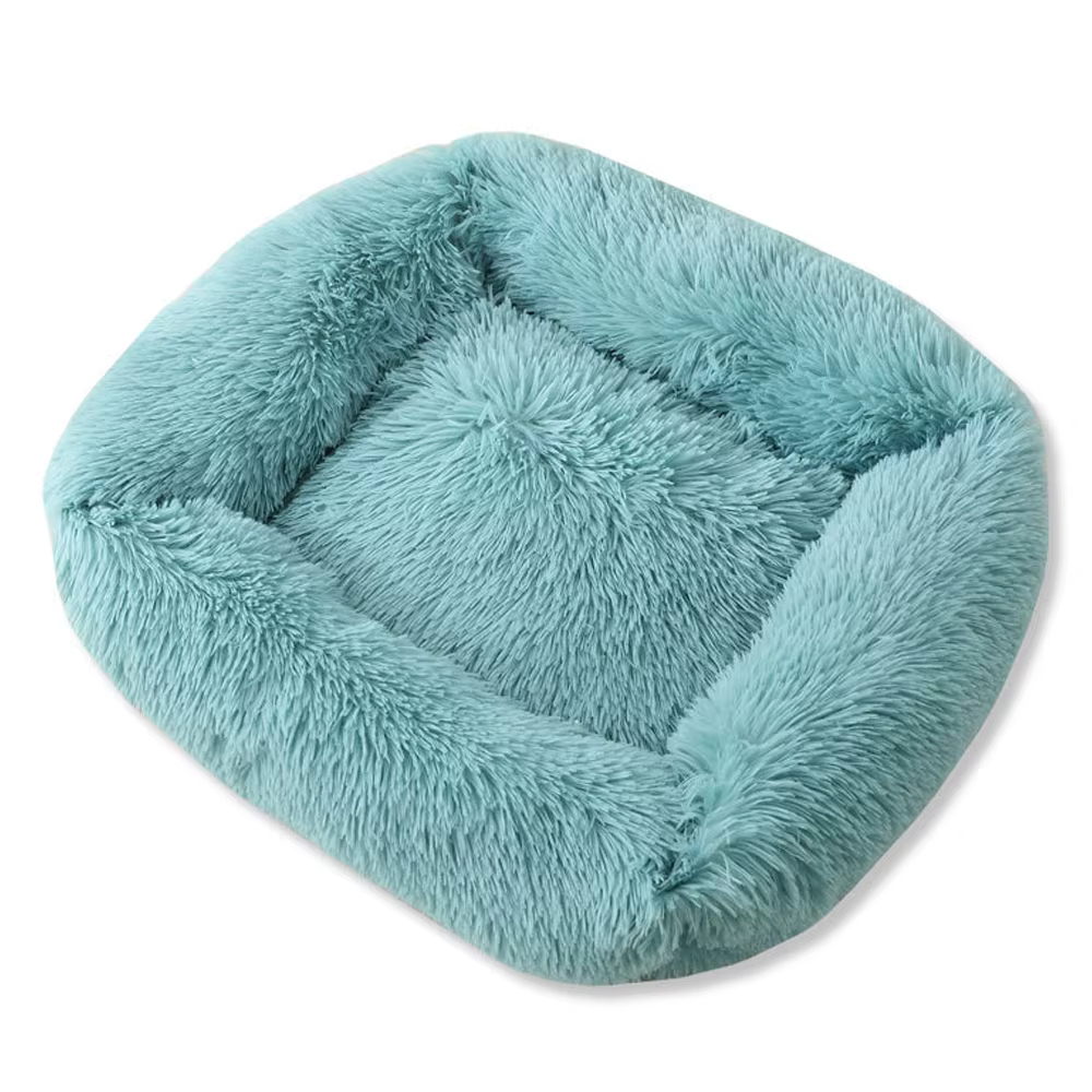 Square Dog Bed Long Plush Solid Color Pet Beds For Little Medium Large Pets Super Soft Winter Warm Sleeping Mats For Dogs Cats — image 10