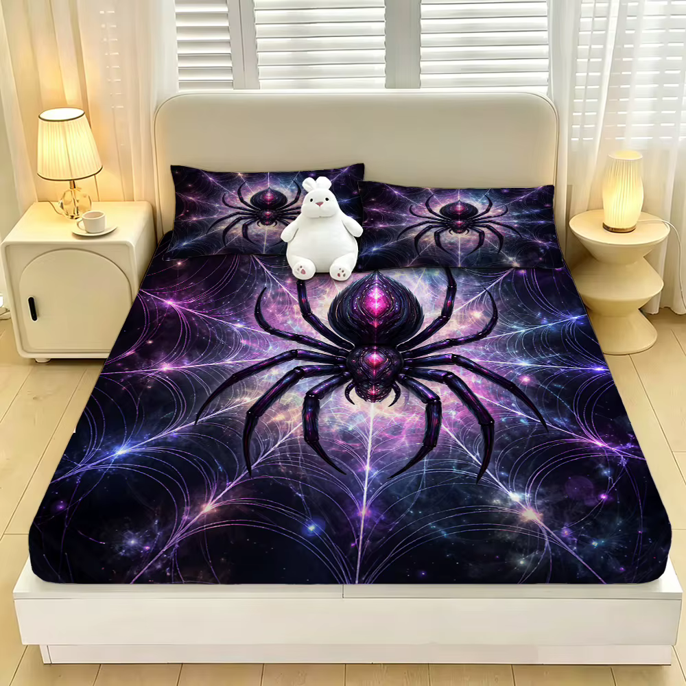 Juego de Sábanas sin Relleno de Verano con Estampado de Araña 3 Piezas, Varios Tamaños, Ropa de Cama Cómoda, Decoración, Lavable a Máquina — imagen 5