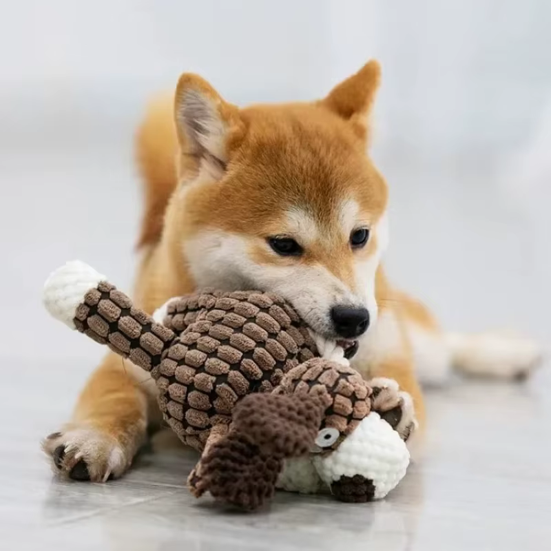 Peluche Juguetes de Mordisqueo Interactivos para Perros Pequeños con Diseño Burro Adorables Sonido Escandaloso para Entrenamiento y Estimulación Mental — imagen 6