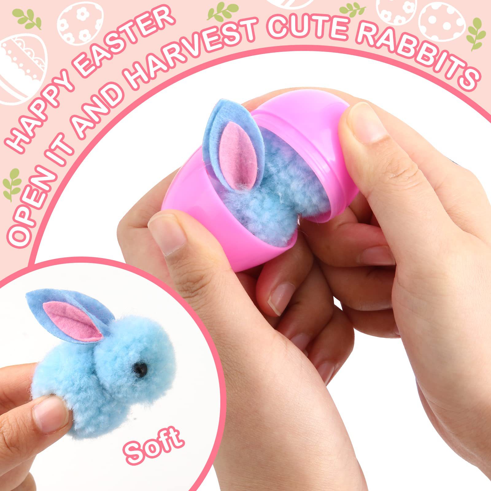Conjunto de Decoraciones de Pascua de Conejos de Huevo Miniáticos — imagen 6
