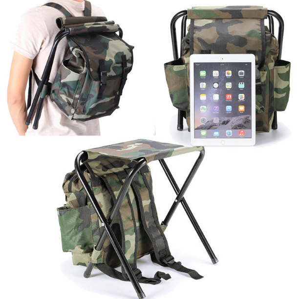Silla plegable de ocio al aire libre portátil silla de pesca para senderismo mochila — imagen 4