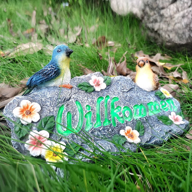 Decoraciones de resina para jardín con colores vibrantes de pájaros — imagen 5