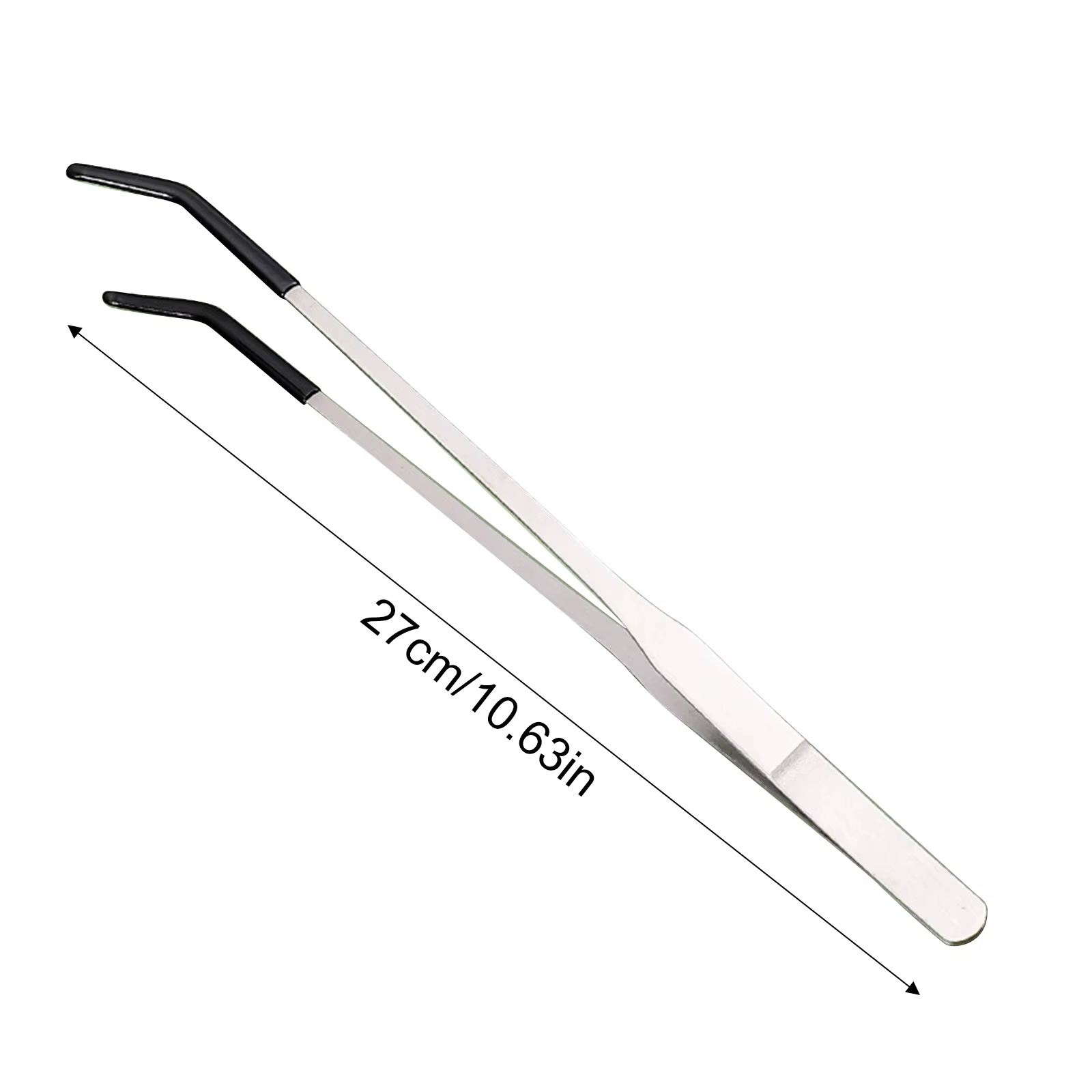 2 pinzas de punta curva para manualidades, de acero inoxidable, rectas y curvas, para reptiles, lagartos y arañas — imagen 5