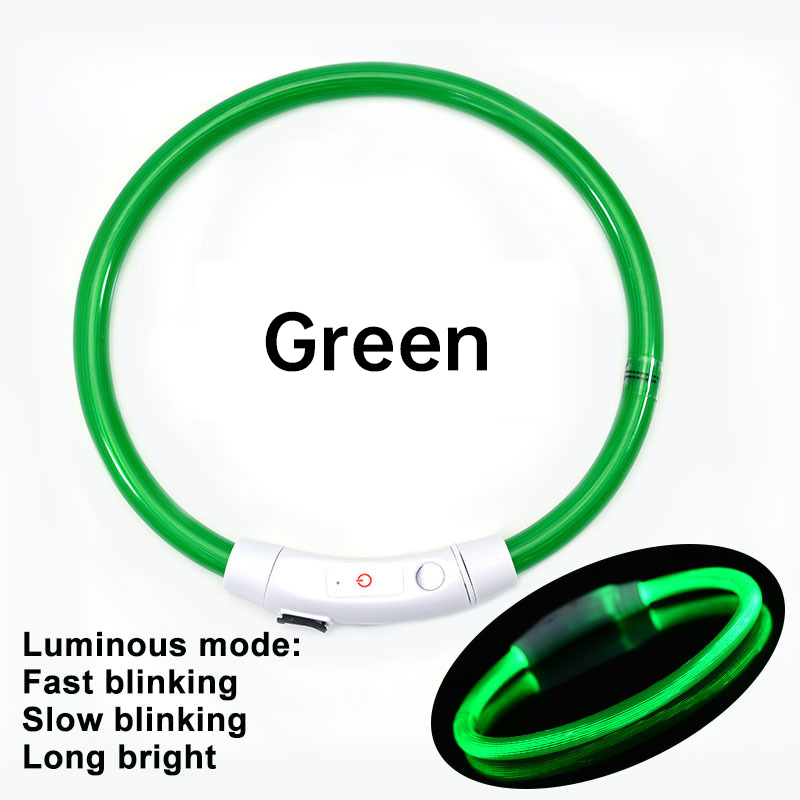 3-Mode LED Dog Collar - USB Rechargeable, Detachable & Glowing Pet Safety Necklace for Night — image 4