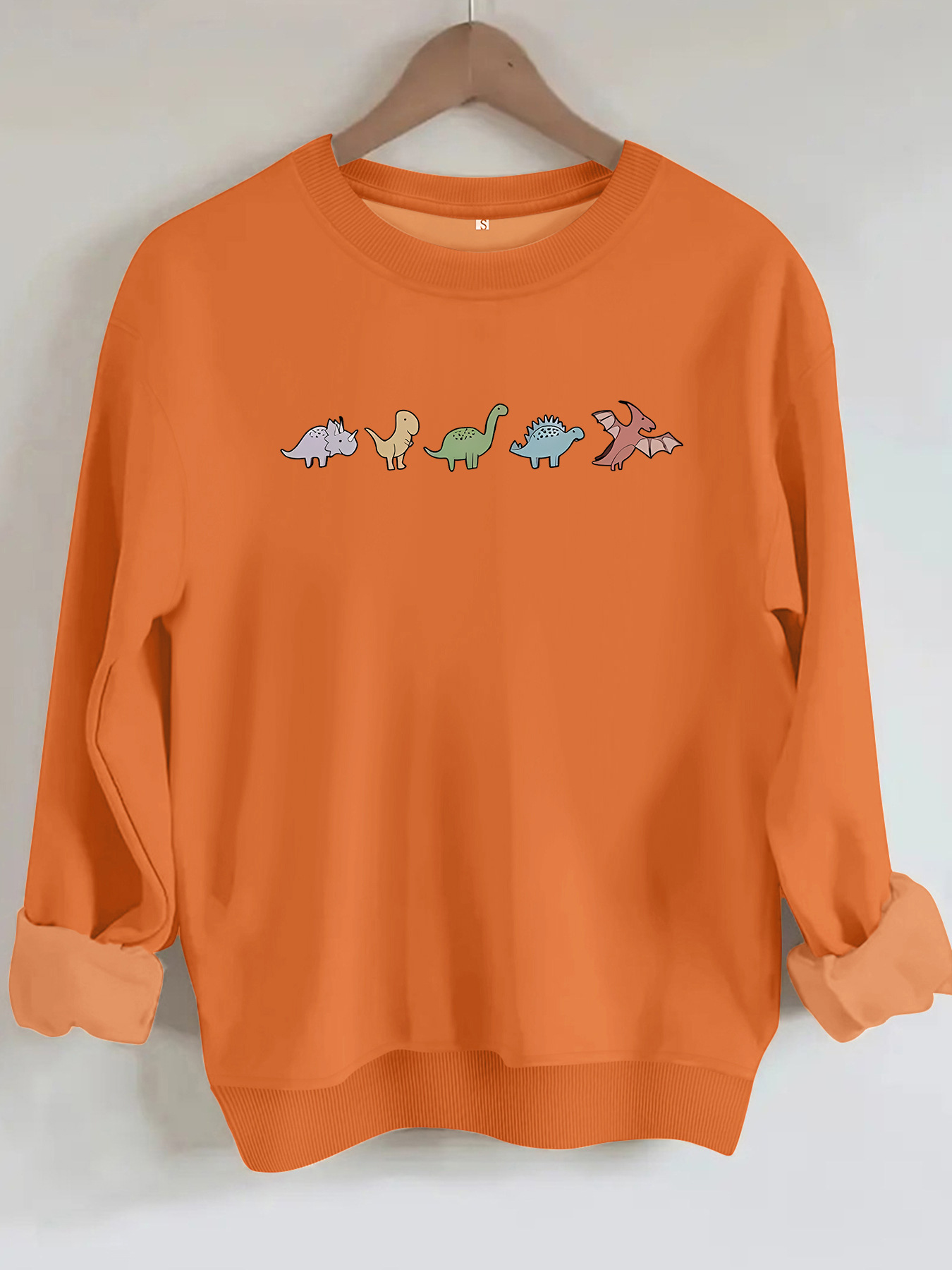 Dinosaur printed fleece hoodie for women — image 12