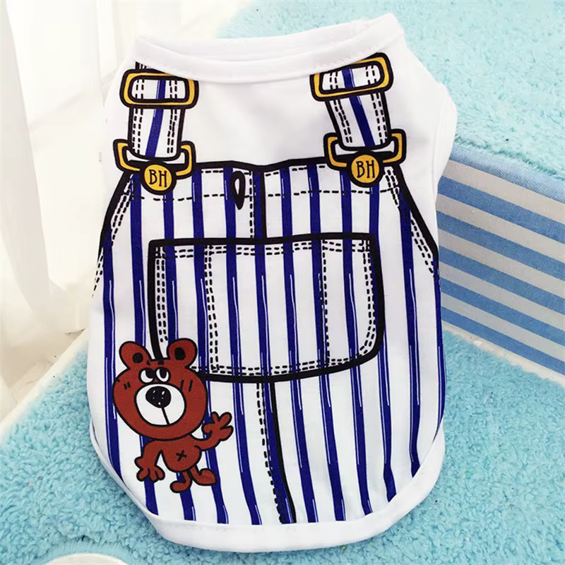 Pet Dog Clothes Cartoon Clothing Puppy Dogs Soft Vests Summer Shirt Casual T-Shirt for Small Pet Supplies — image 5