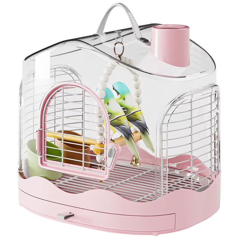 Portaaviones de Pájaros Portátil Horizontal para Canarios y Amazónidas Pequeño Ligero Exterior Caja de Alimento Oculta — imagen 5