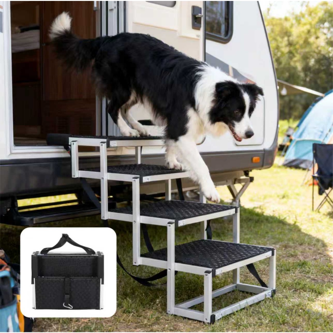 Foldable Dog Ramp For Cars, SUVs, Trucks, Portable Pet Dog Stairs For Large Dogs With Non-Slip Surface Reinforced Design, Lightweight Yet Sturdy Supports Up To 250lbs — imagen 1