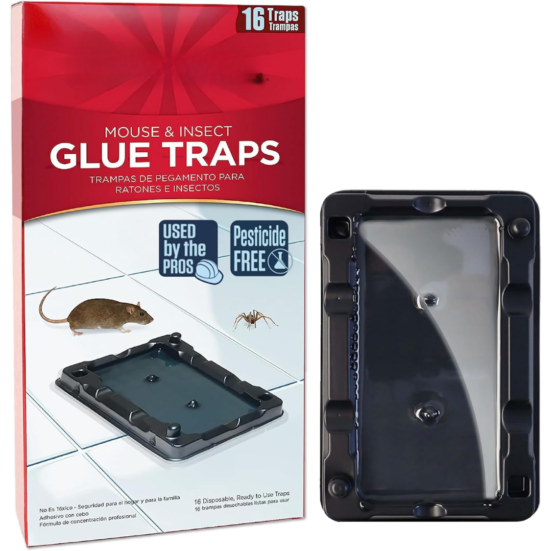 Mouse Insect Glue Traps, Heavy Duty Pesticide Free Sticky Mouse Traps Indoor For Home, Used By The PROs, Adhesive Rodent Bug — image 1