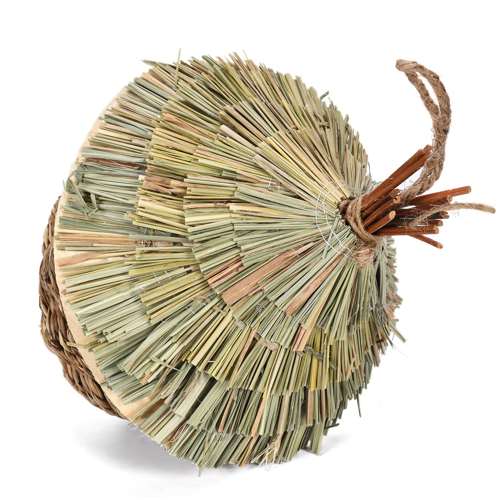 Birds Nest Bird Cage Natural Grass Egg Cage Bird House Outdoor Decorative Weaved Hanging Parrot Nest Houses Pet Bedroom — image 5