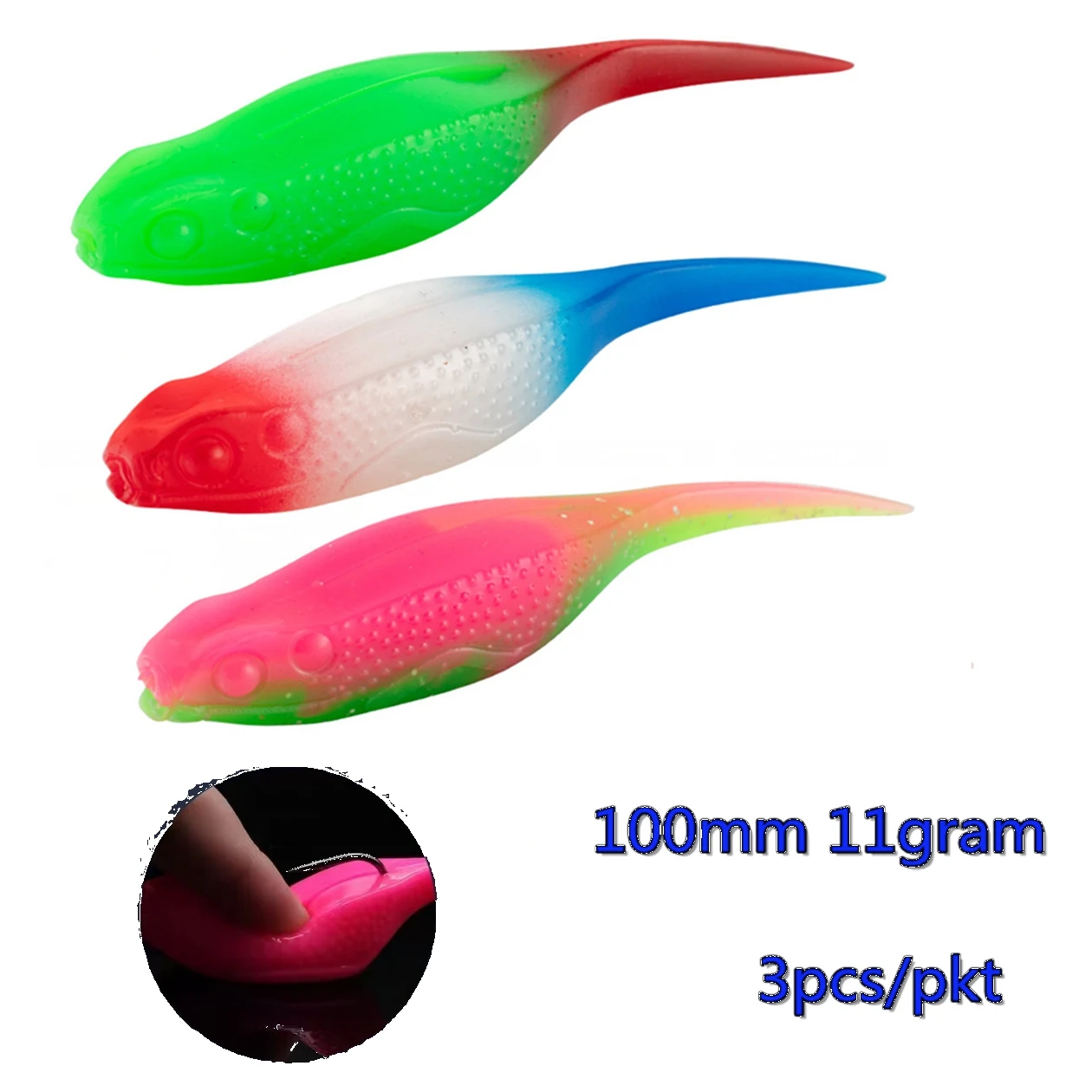 Fishing Lures 3pcs/lot 10cm 11g Floating Soft lures for Pike walking the dog lures Top water lure — image 1