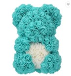 Ramo de rosas simuladas de oso que abraza el corazón, regalo de cumpleaños para ositos de peluche — imagen 3