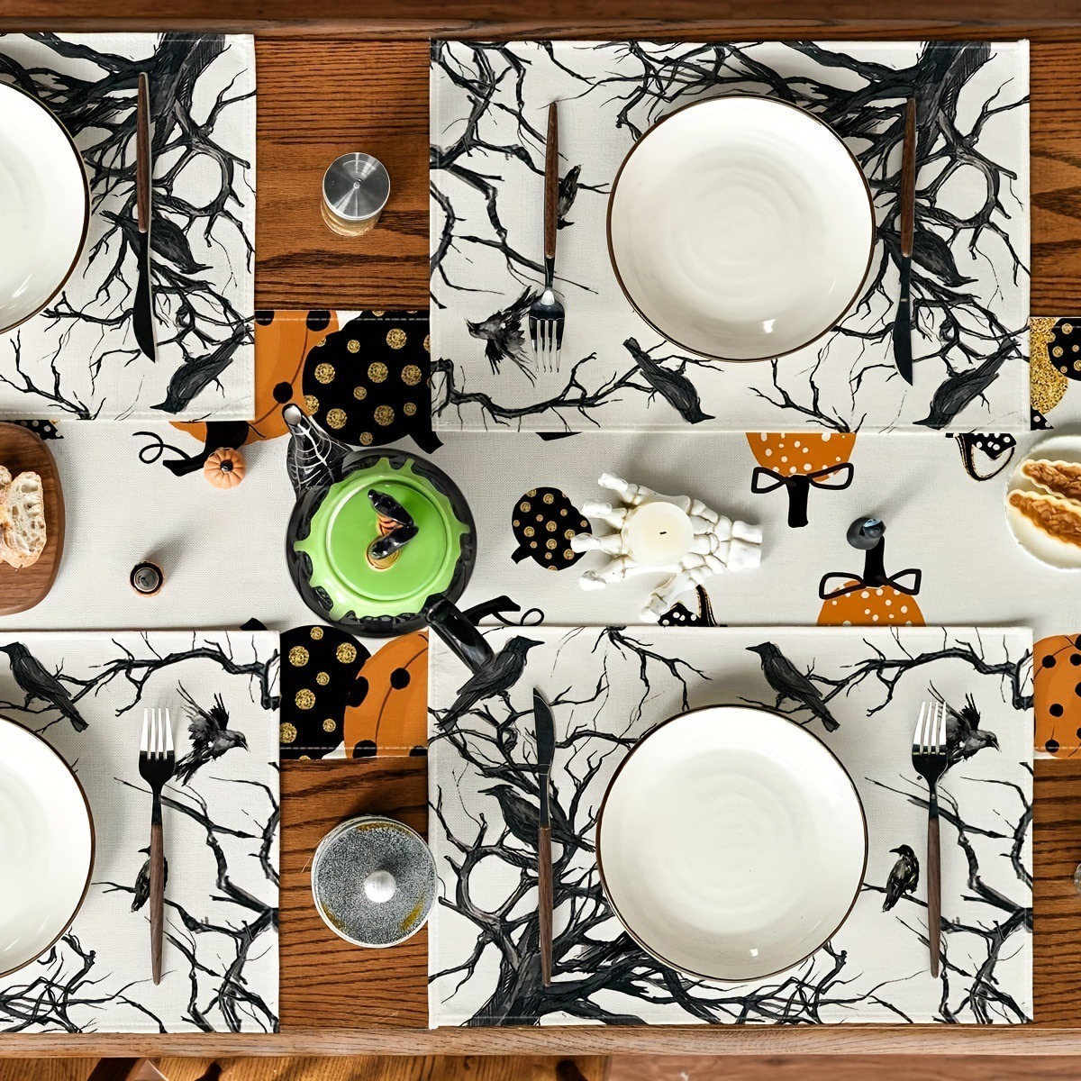 Manta de Comida para Halloween - Ambiente de Festival de Fantasmas — imagen 3