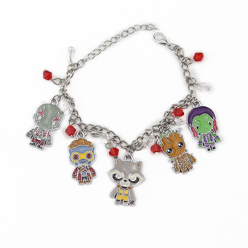 Collares de Charms Clásicos de Películas Guardianes De La Galaxia Joyería Marvel Comics Raccoón Superhéroico Collar y Pulsera — imagen 1