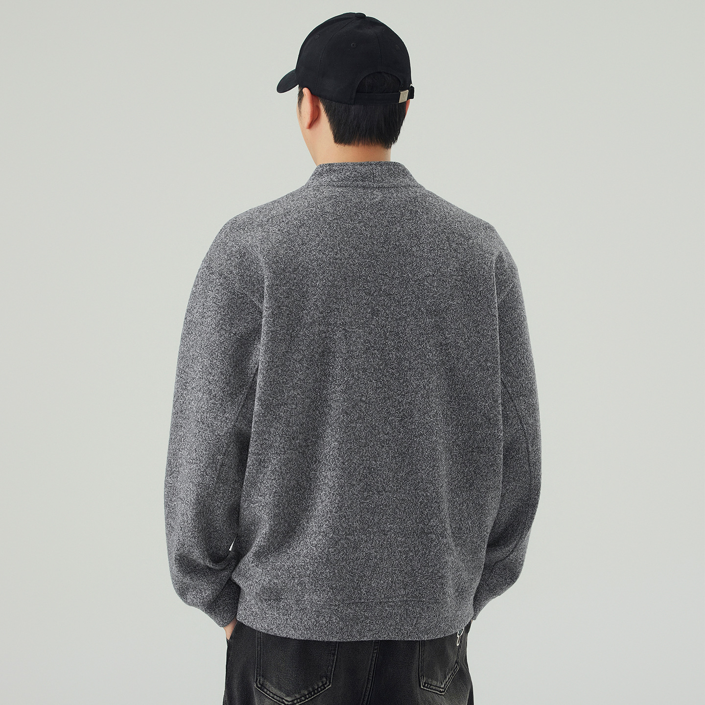 Men's Retro Heavyweight Sheep Wool Open Front V-Neck Casual Jacket — image 5