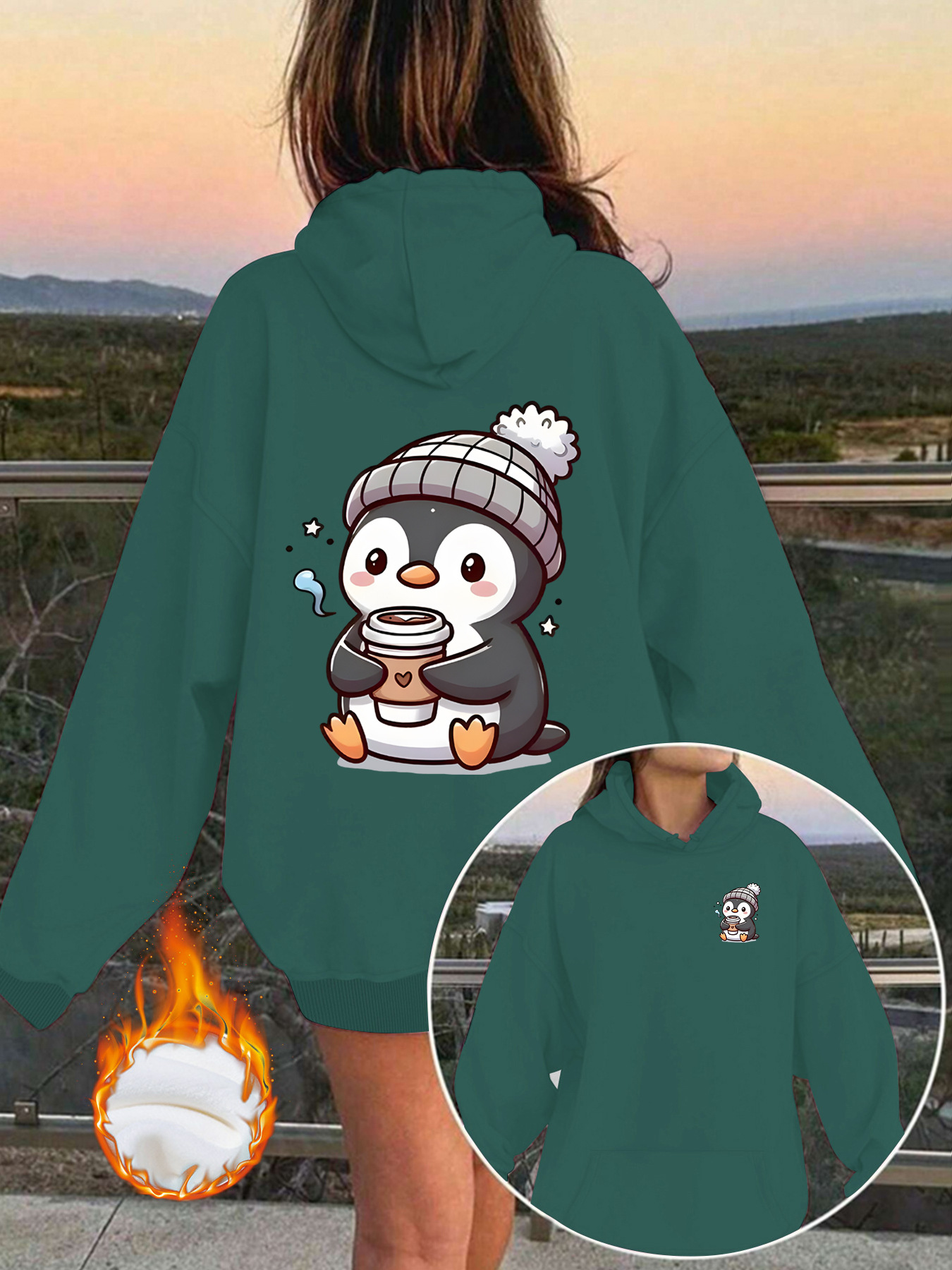 Goose print comfortable hoodie — image 12