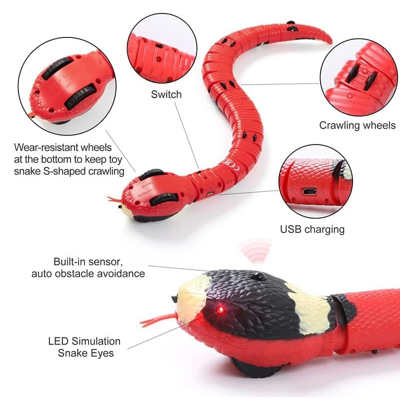 USB Rechargeable Interactive Cat Toy with Smart Sensing, an Automatic Electronic Snake for Kittens' Indoor Play — image 4