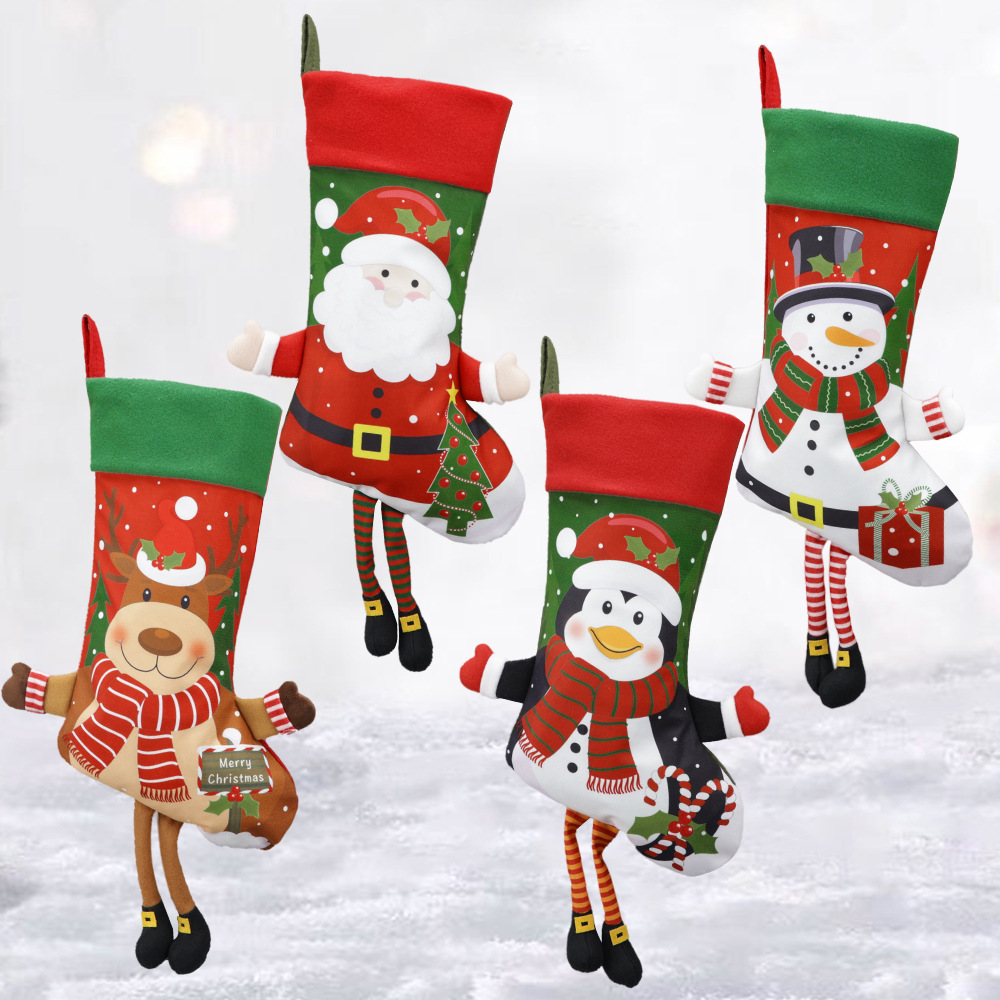 Christmas Decoration Large Santa Claus Elk Snowman Penguin Gift Bag Christmas Pendant Supplies — image 2