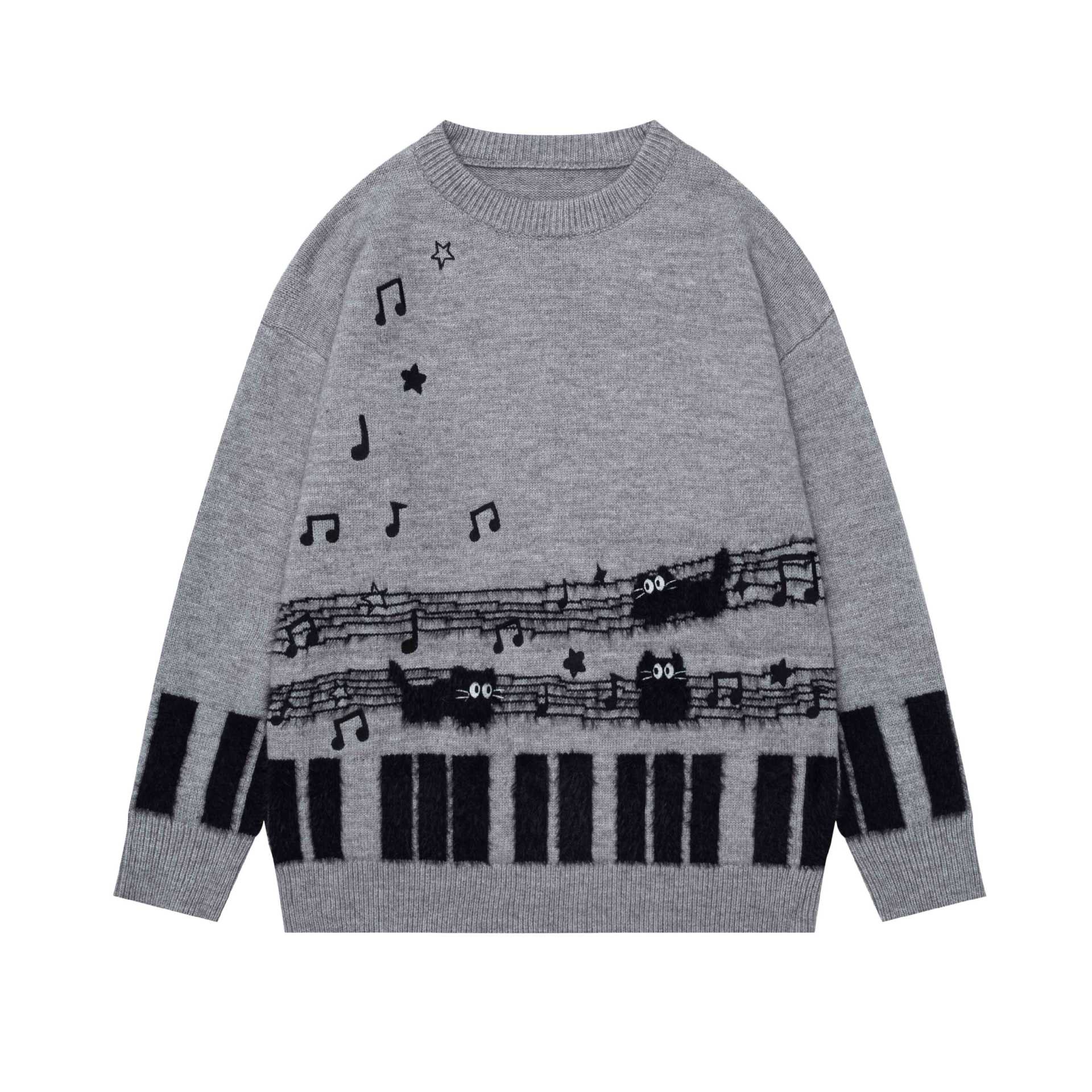 Note Cat Jacquard Sweater — image 4
