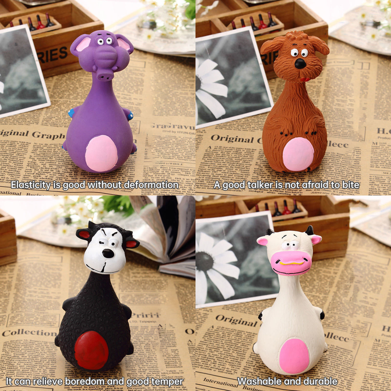 Pet Supplies Dog Toys Dog Voice Latex Cute Cartoon Toys Bite Resistant Latex Toys — image 3