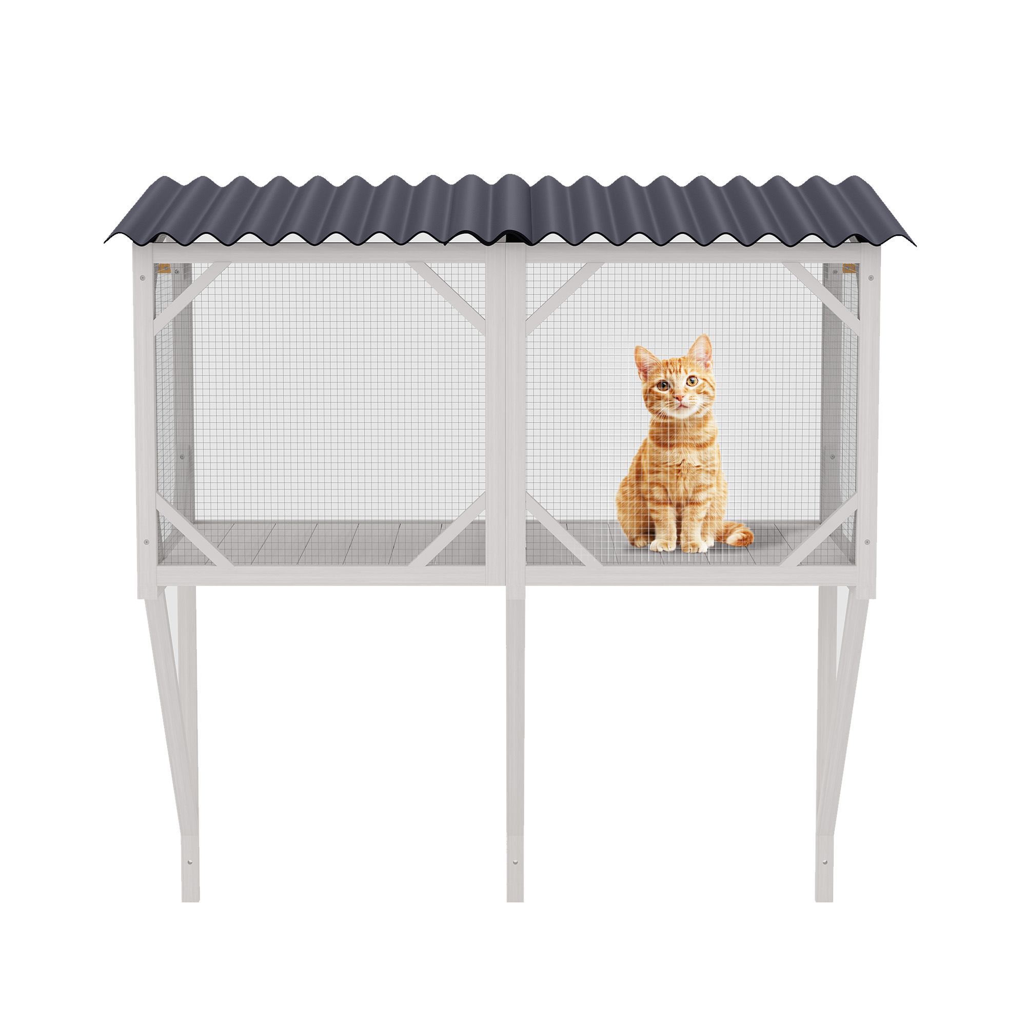 Cat Window Box, 43.3 Catio Outdoor Cat Enclosure For Sunbathing, Napping & Viewing, Window Perch For Large Indoor Cats - All Weather Use, Cat Cage — image 5