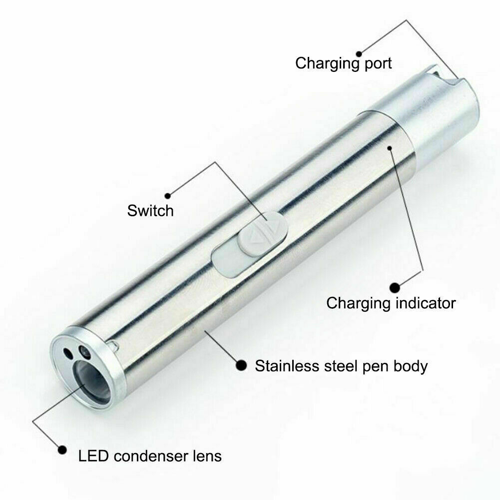 Puntero de Láser Rojo USB Recargable con Luz LED 3 en 1 Linterna UV para Mascotas — imagen 3