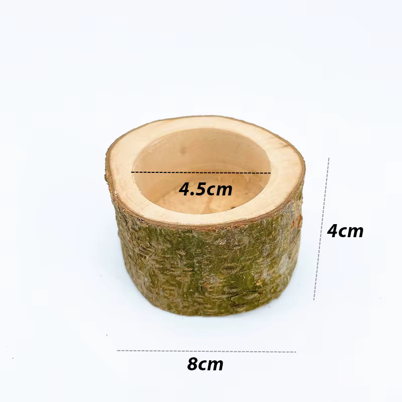 Random Shape Pet Hamster Fruit Wood Food Bowl Hamster Golden Bear Squirrel Food Bowl Log Gnawing Toy for Small Animals Food Bowl — image 6