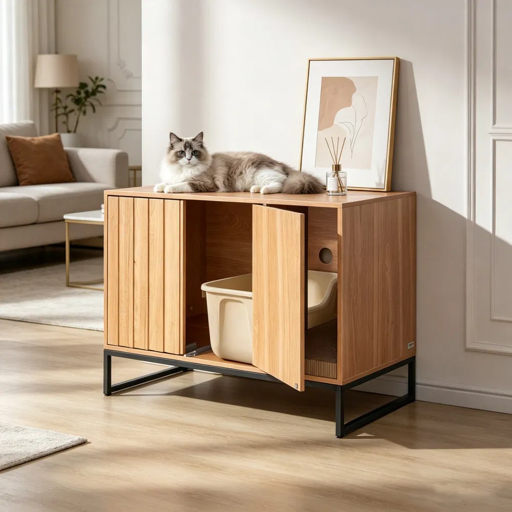 Wooden Cat Box Cabinet — image 3