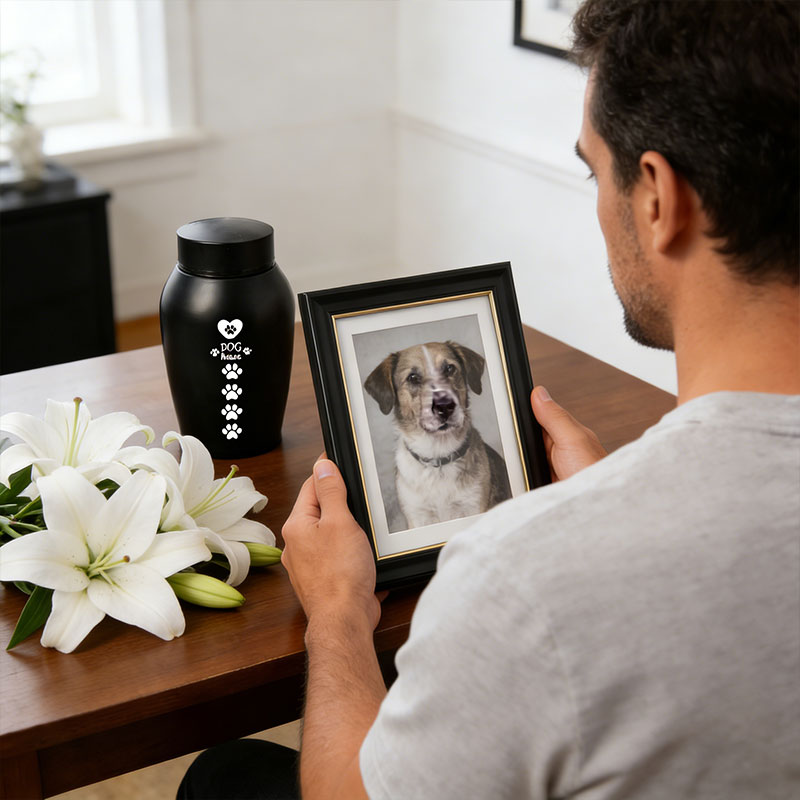 Urnas de Recuerdo para Mascotas en Acero Inoxidable: Negro Portátil y Resistentes a la Humedad, Conservador de Cenizas Pequeñas para Animales de Compañía — imagen 6