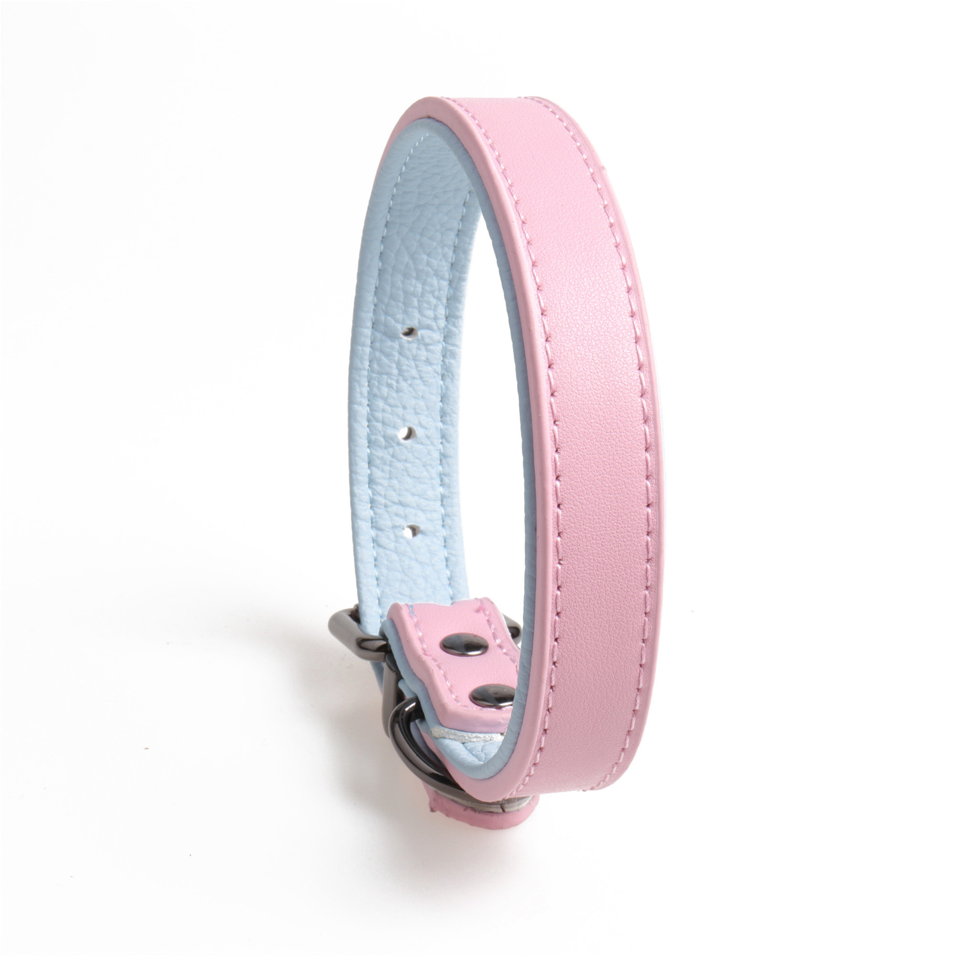 New High-Quality Leather Pet Collar Soft Double Leather Collar — image 4
