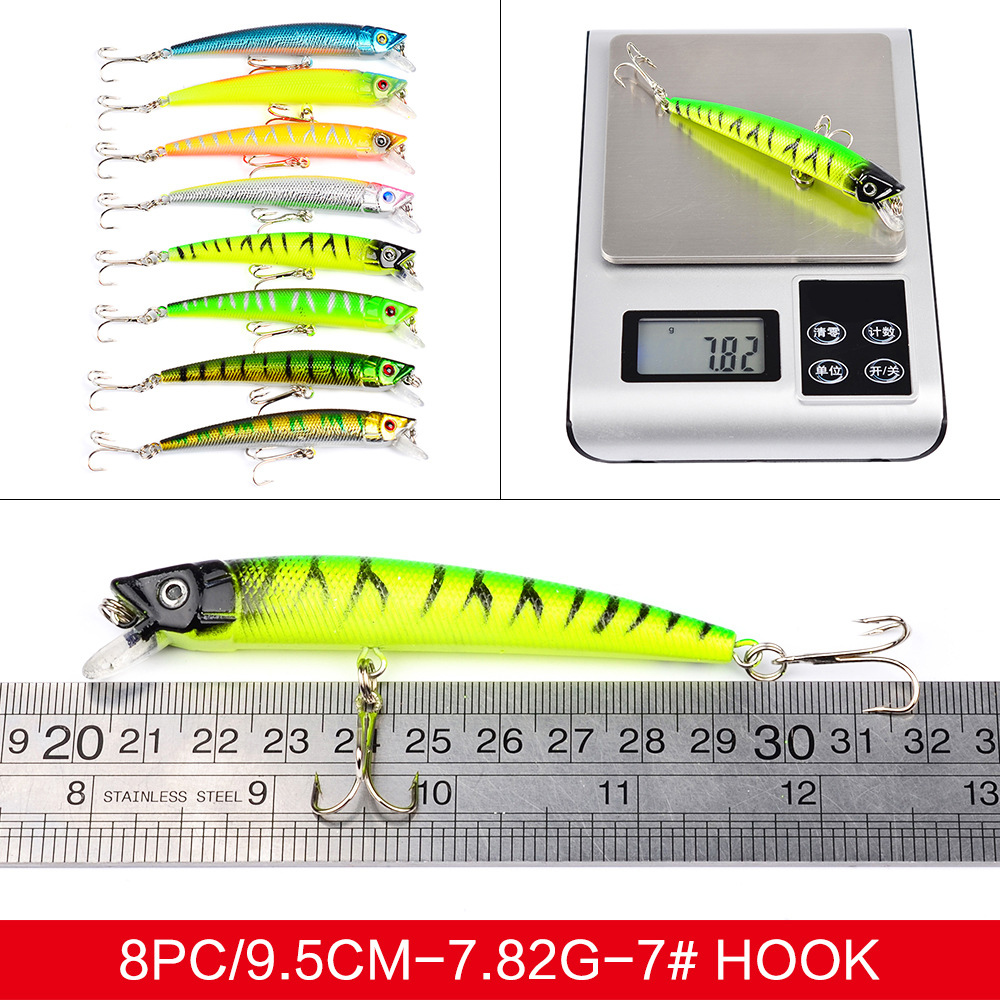 Kit de 43 Piezas de Señuelos de Pesca, Set de Señuelos Blandos y Duros con Anzuelos para Pesca en Agua Salada y Dulce, Equipo de Pesca, Regalos para Hombres — imagen 3