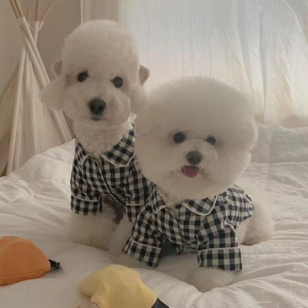 Pet Decoration Comfortable Ins Plaid Shirts Pet Clothing Elegant Fashion Dogs Pajamas Costume Cute Cat Dog Clothes Proposal — image 5